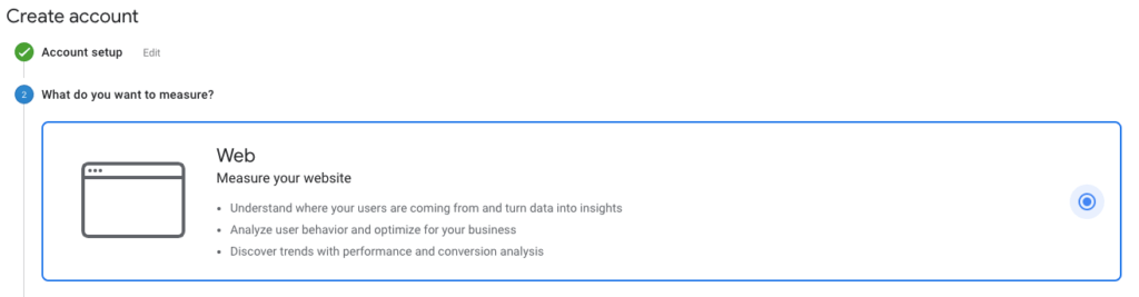 what to measure - google analytics - account setup
