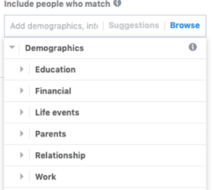 Facebook Saved Audience - Behaviour-based targeting1