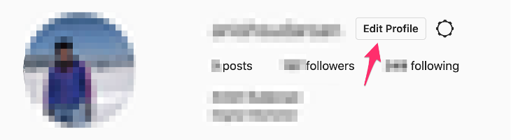 Disable your Instagram Account - Edit Profile