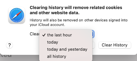 Delete Google History - Time Period