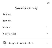 Delete Google Maps History - Delete Activity Map.