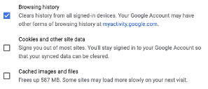 Google history to delete - deletion history